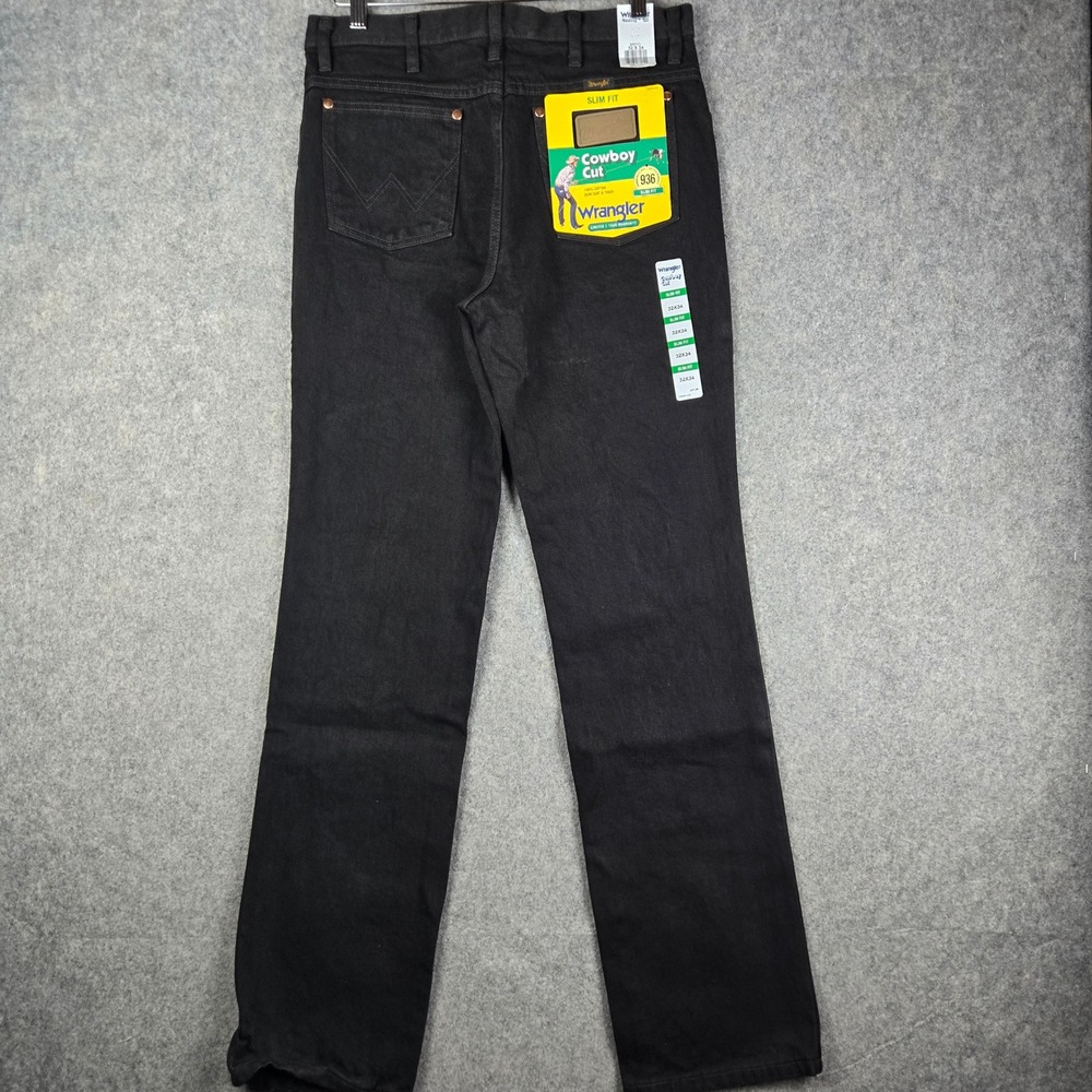 Wrangler Cowboy Cut Jeans Mens 32x34 Brown 936KCL Slim Fit Denim Workwear New